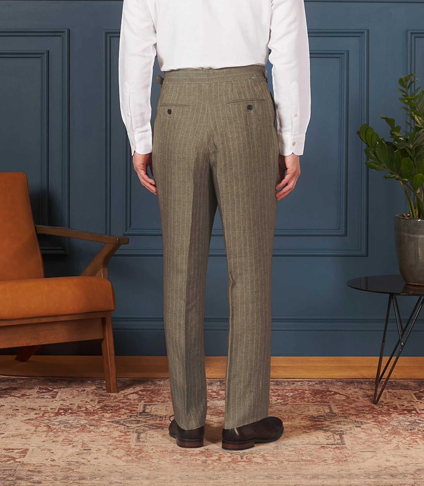 Brown Chalk Stripe - Neo 2 Trousers